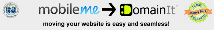 Moving your website from MobileMe to DomainIt is easy and seamless!