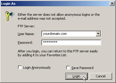 Internet Explorer FTP Setup Guide Step 2