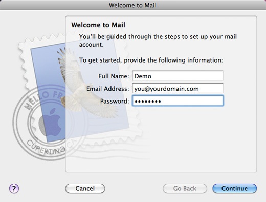 Mail Setup Guide Step 1