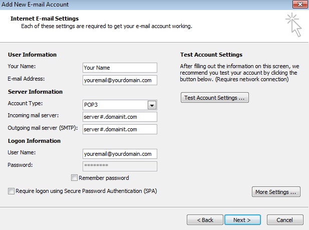 Outlook Express Setup Guide Step 4