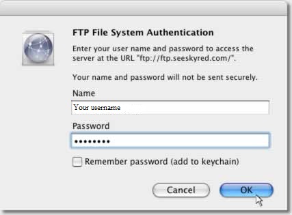 Safari FTP Setup Guide Step 2